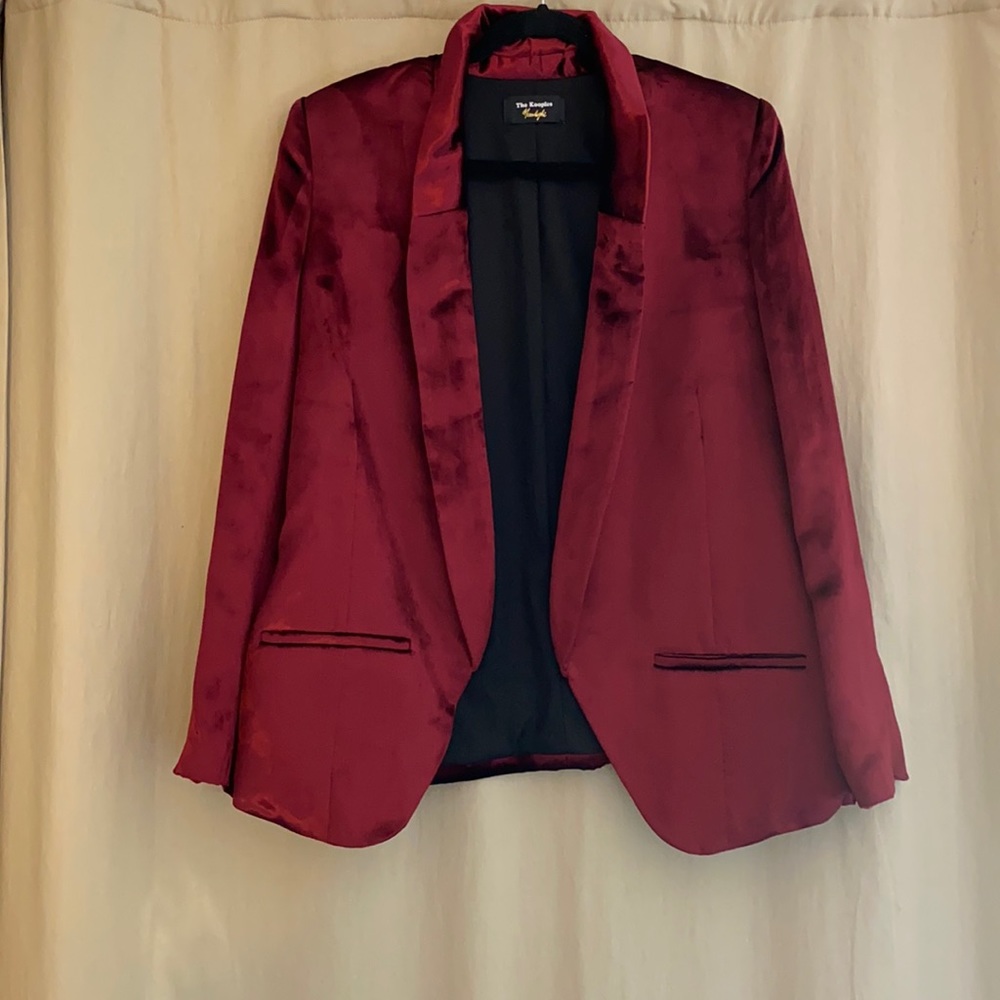 The Kooples Moonlight. Red Velvet Jacket. Size 3